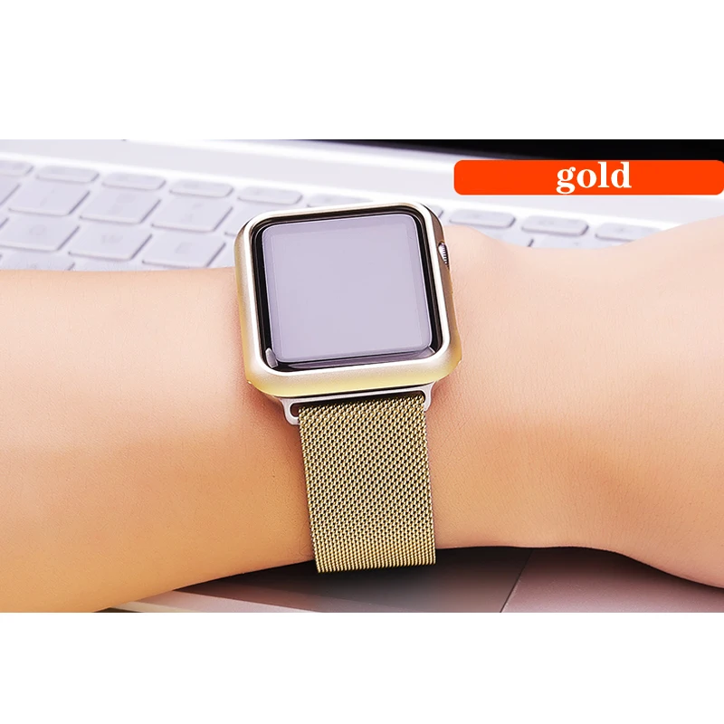 Чехол для часов apple watch 4 5 3 2 iwatch 42 мм 38 мм 44 мм 40 мм Защитная крышка из нержавеющей стали металлическая рамка с защитой от царапин