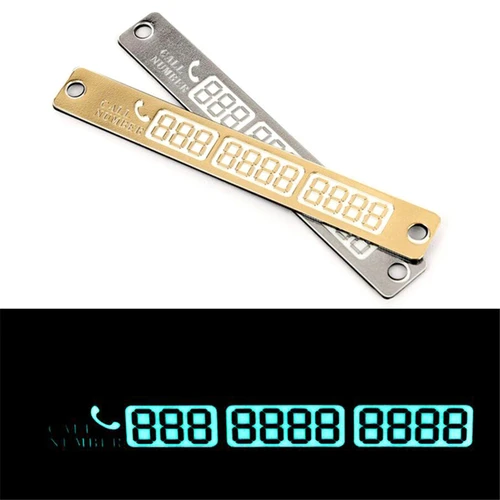 

New Car-styling Car Luminous Temporary Parking Card With Suckers And Phone Number Card Plate Car Stickers