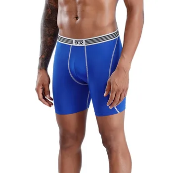 

Europe size Long style Men Boxers Long Edition Underwear Brand Boxer 2019 New 95% Cotton Breathable Under wear 10.1