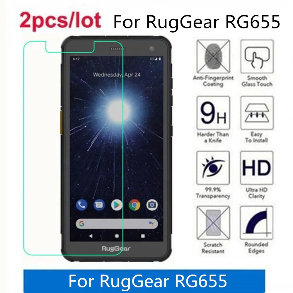 Закаленное стекло для RugGear RG655 9H 2.5D Премиум Защитная пленка экрана защитная |