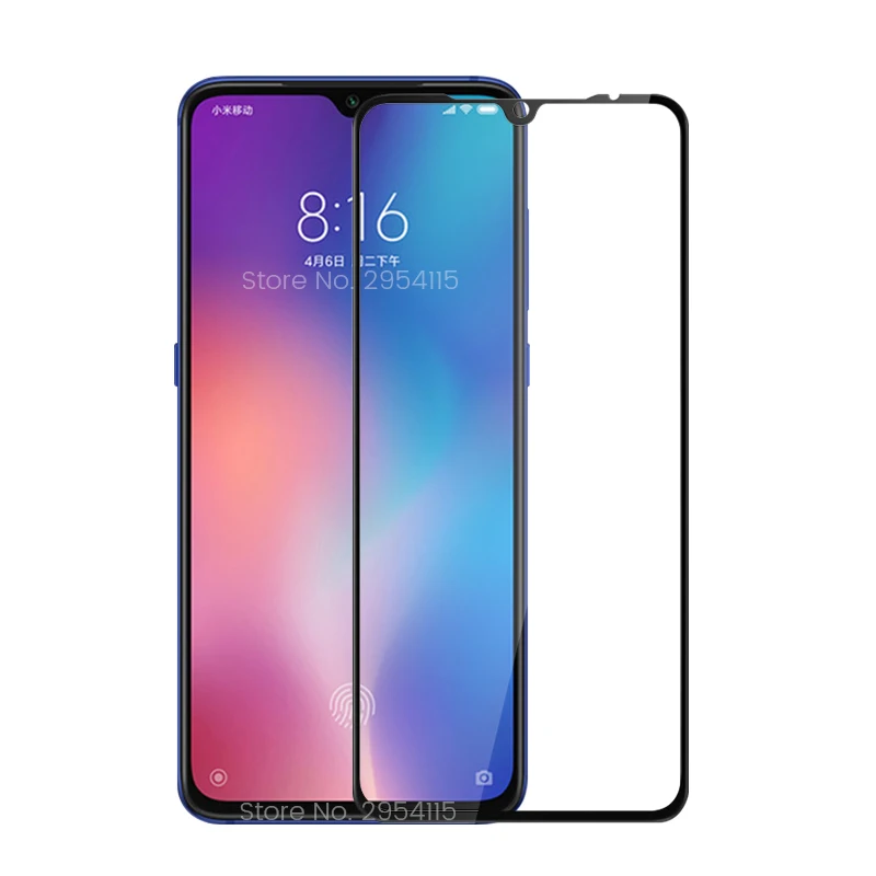 Black Защитное стекло для xiaomi mi 9 lite 9 lite светильник 9se 9t pro защита экрана закаленное стекло для xio mi 9 lite mi 9se mi 9 mi 9t пленка - Цвет: Black