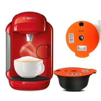 

ICafilas Refillable Coffee Capsules Compatible With BO-SCH Machine Tassim o Reusable Coffee Pod Crema Maker Eco-Friendly