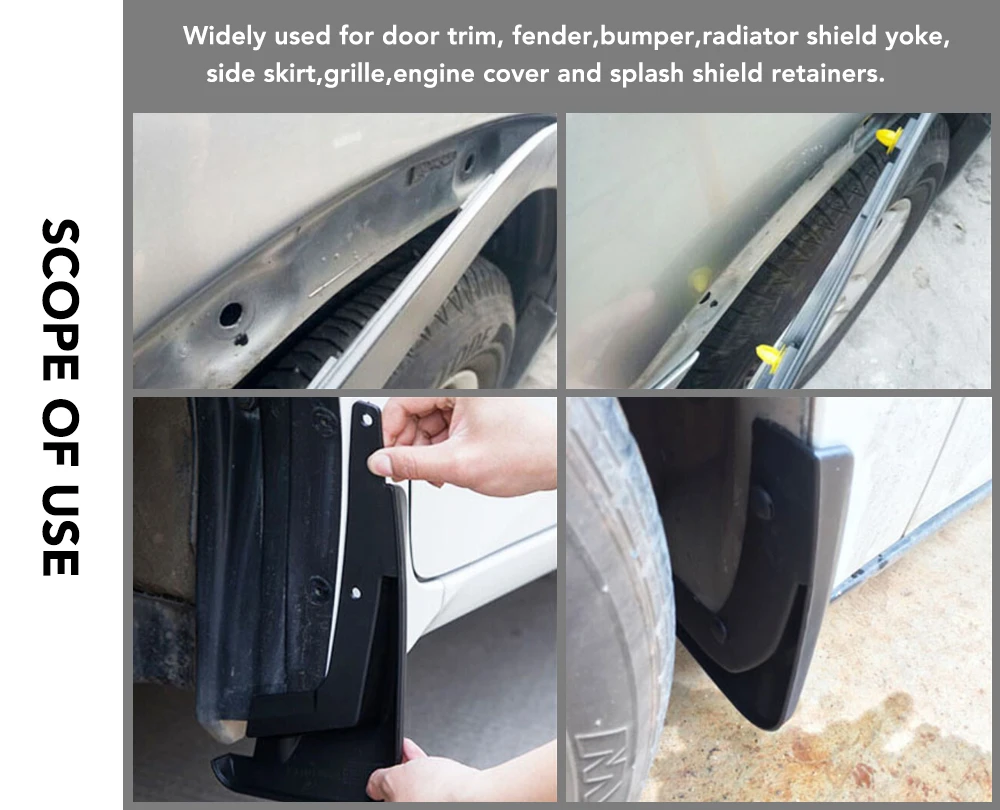 Черный Автомобильный Крепеж 8 мм зажим бампера для Land Rover Range Sport Evoque Freelander 2 Jaguar XE XJ