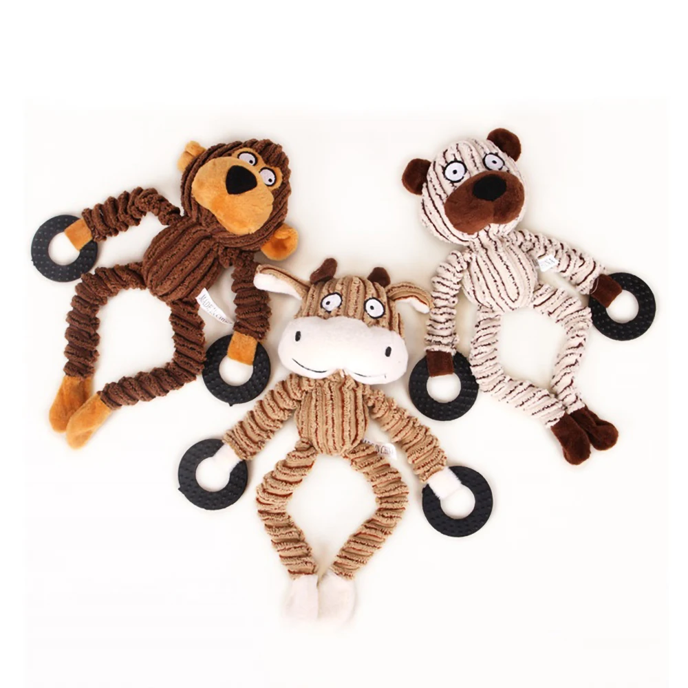 Pet Play жевательный пищащий игрушки для собак сопротивление к укусу льняной ткани товары для домашних животных дикий гусь моделирование милый мультфильм