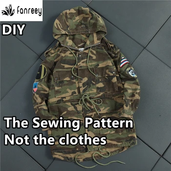 

Men's Camouflage Canvas Hooded Jacket patterns for sewing N18