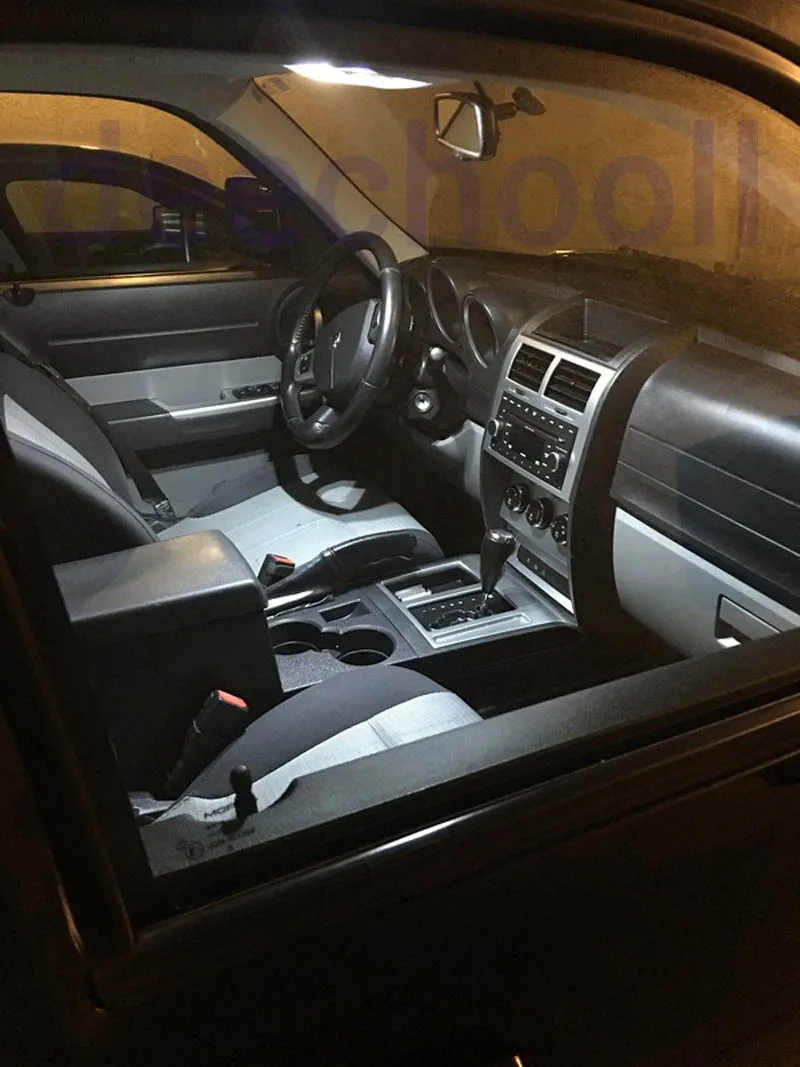 8 x Автомобильный светодиодный светильник Canbus для Dodge Для Dodge Nitro 2007-2011, внутренний светильник, комплект+ лампы для номерного знака, холодный белый цвет