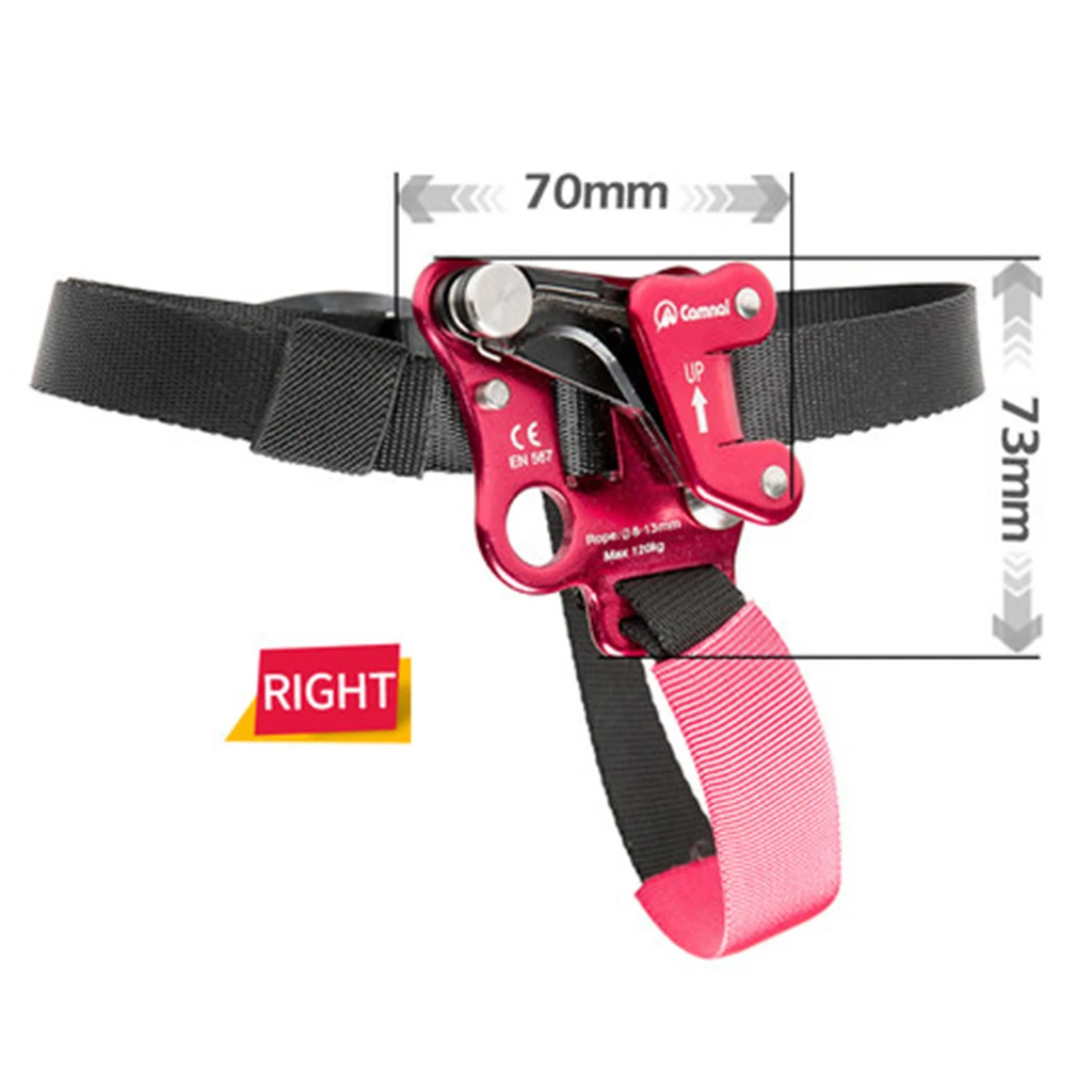 Left / Right Foot Climbing Ascender Riser Aviation Aluminum Tree Rock Climbing Fall Protection Equipment Gear