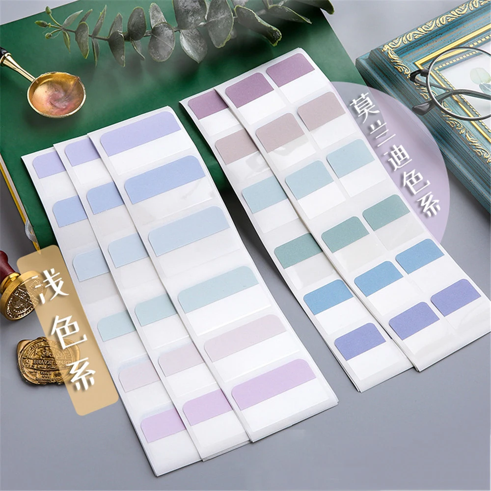 10sheets Morandi Color Index Stickers Self Adhesive Categorized Label Tag Marker Paper for Diary Agenda Planner Writable Sticker