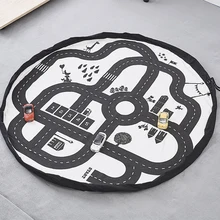 140 см детский игровой коврик с дорожкой, хлопковые коврики, сумки для хранения игрушек, коврик для мальчика, скандинавский популярный игровой коврик, детская комната для мальчиков