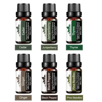 

10ml Fragrance Oils Set With Gift Box Flower Fruit Essential Oil For Aromatherapy Diffusers Oil Jasmine White Musk Mango