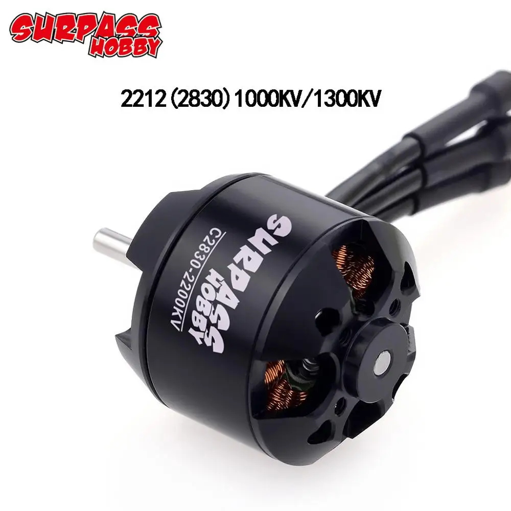 

SURPASS HOBBY 2212(2830) 1300KV 1000KV 14 Poles Brushless Motor for RC 300g-700g Airplane Fixed-wing Glider Warbirds