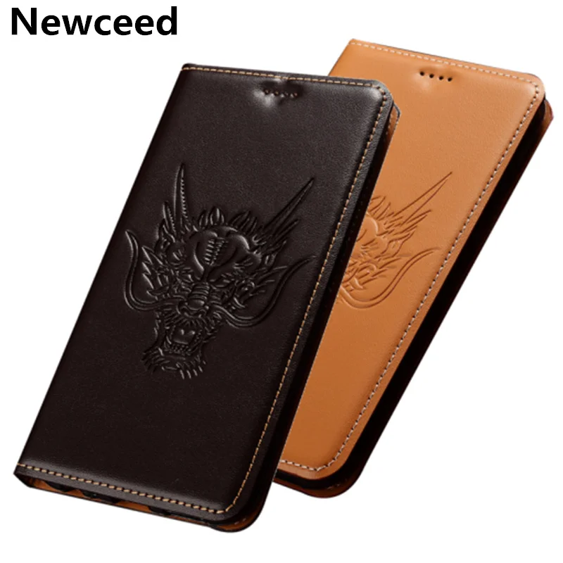 Business Genuine Leather Flip Cover With Card Slot Holder For Motorola Moto G7 Play/Motorola Power Phone Bag Case |