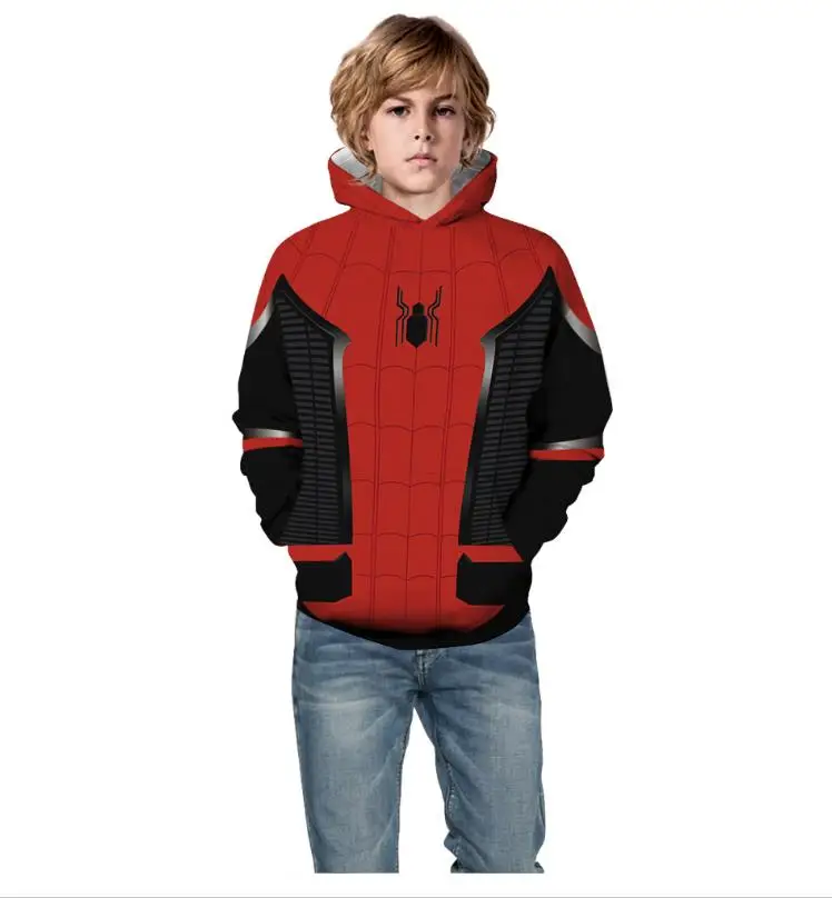 Promotion Jacket The Avengers Spiderman Captain America Iron Man Sweatshirt Autumn Quantum Warfare Hoodies Coats For 4-13y