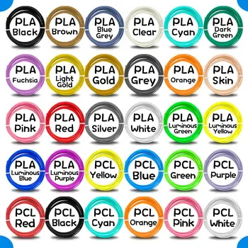 

Unismar 30 Color 3D Printing PLA PCL Filament Orange PLA Plastic Wire 1.75mm 3D Pen Filament Drawing DIY Toy Material 5 Meter