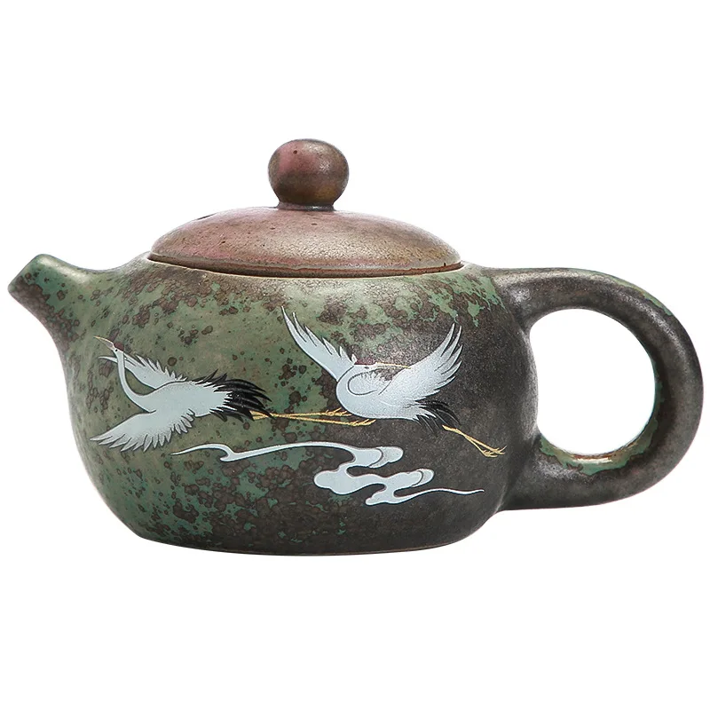 

Xishi Ceramic Crane Kung Fu Teapot Handmade Green Chinese Tea pot 220ml