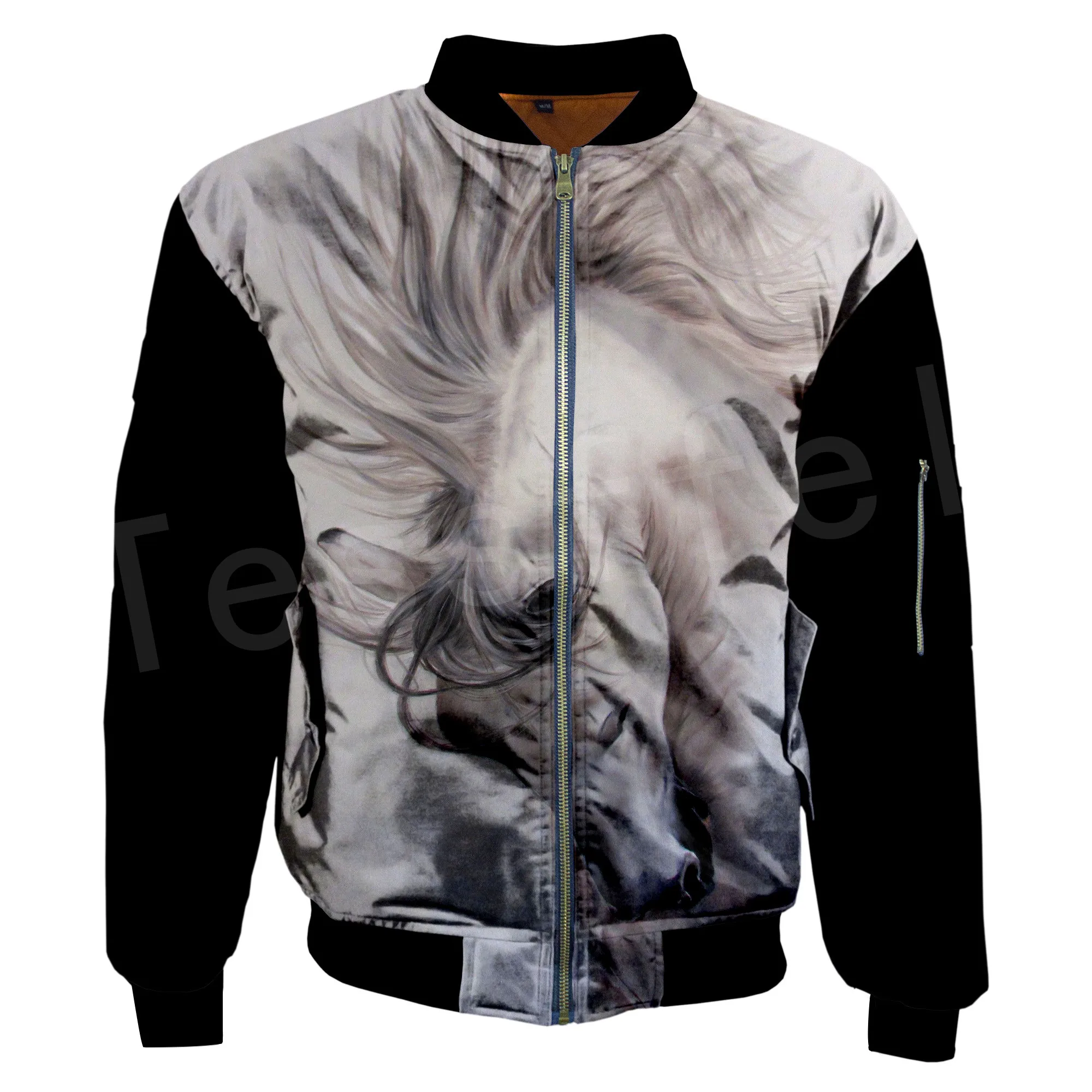 Jackets Tessffel; унисекс; животные; Любовь лошадь сильнее лошадь костюм Повседневное Горячая Стиль Для мужчин/Для женщин 3dprint толстовки/Толстовка/куртка-бомбер S-15 - Цвет: Jackets