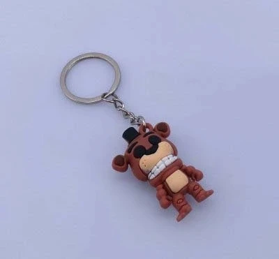 1pc Five Nights at Freddys keychain Action Figures Anime PVC FNAF Freddy keychain Ring Figure Toys For Children Model 5cm - Цвет: 10