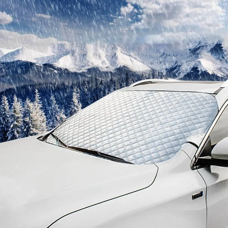 Vorcool Защита от солнца на лобовое стекло автомобиля, универсальная защита от дождя, льда, снега, защита от солнца, защита от УФ-лучей, защита на переднее окно, толстое покрытие для внедорожника
