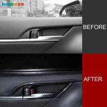 Для Toyota Camry 2018 2019 2020 углеродное волокно крышка внутренней дверной