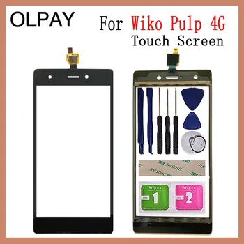 

OLPAY 5.0'' inch For Wiko Pulp 4G Touch Screen Digitizer Panel Front Outer Front Glass Lens Sensor Free Adhesive+Wipes