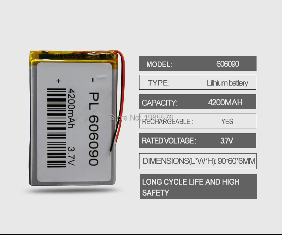 3,7 в 900 мАч перезаряжаемая батарея 603048 литий-полимерная литий-ионная батарея для Светодиодный светильник DVD gps MP3 MP4 MP5 PDA psp power bank