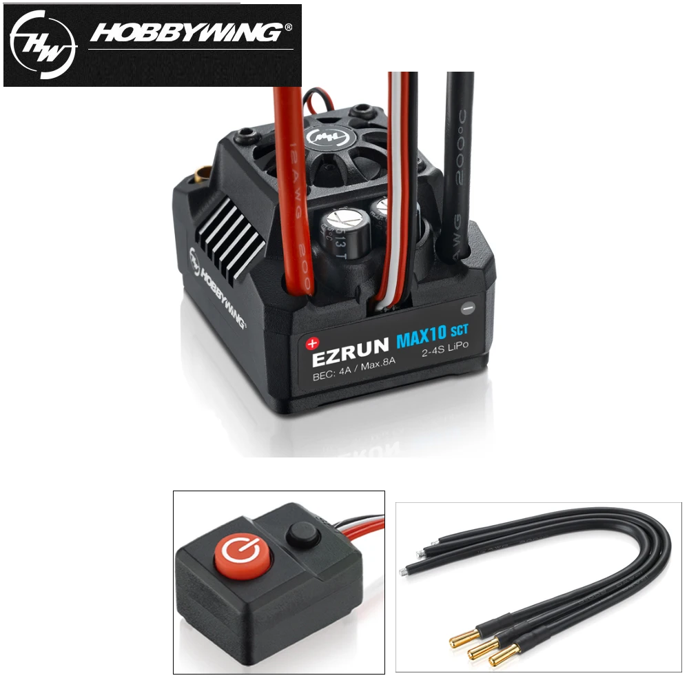 Hobbywing EZRUN Max10 120A CES непроницаемый sin escobillas ESC 1/10 SCT RC camión MAX10-SCT 120A