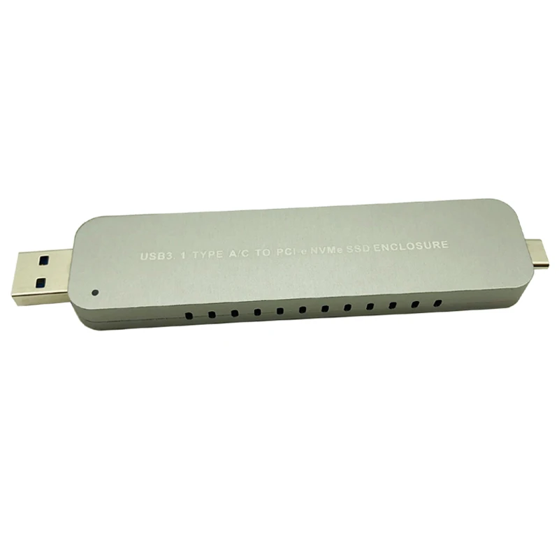 M2 SSD чехол/корпус/коробка M.2 PCI-E NVME к USB3.1 TYPE-A TYPE-C корпус SSD жесткий диск Box адаптер чехол для 2242/2260/2280 SSD