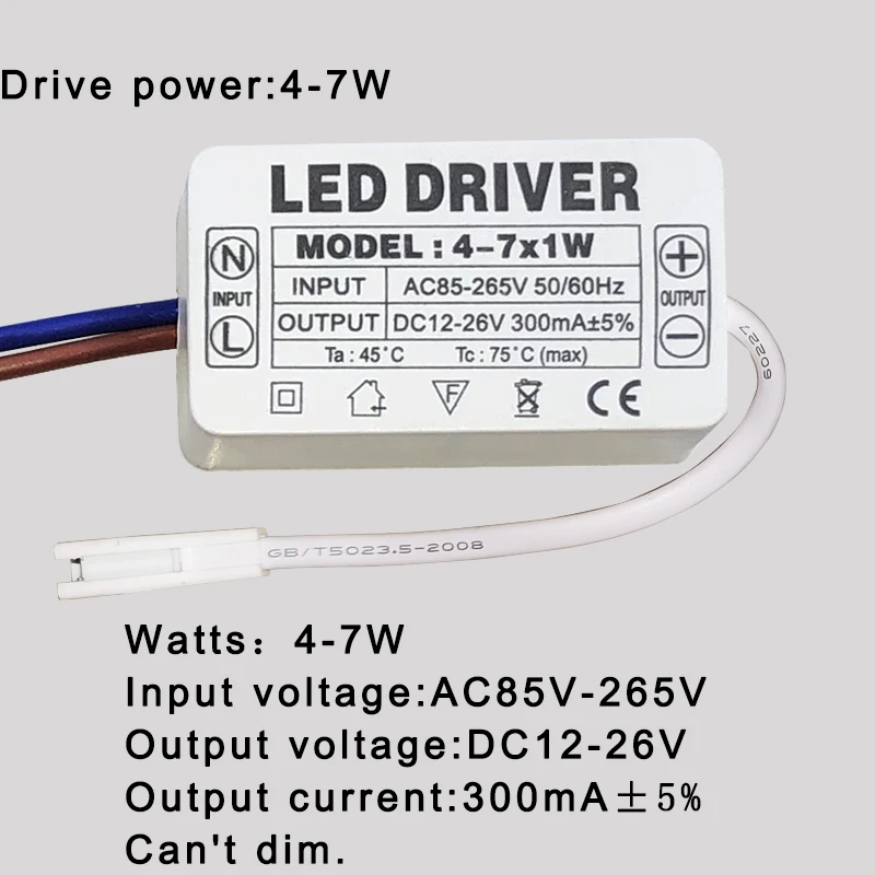 Led Driver 300mA 1W 3W 5W 7W 12W 18W 20W 25W 36W Voor Leds Voeding Unit AC85-265V Verlichting Transformers Voor Led Power Lights