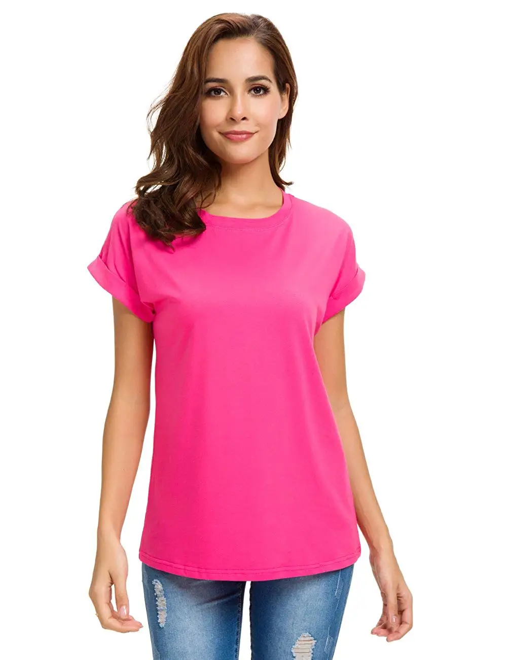 

GGG2020 Womens Short Sleeve Loose Fitting T Shirts Cotton Casual Tops