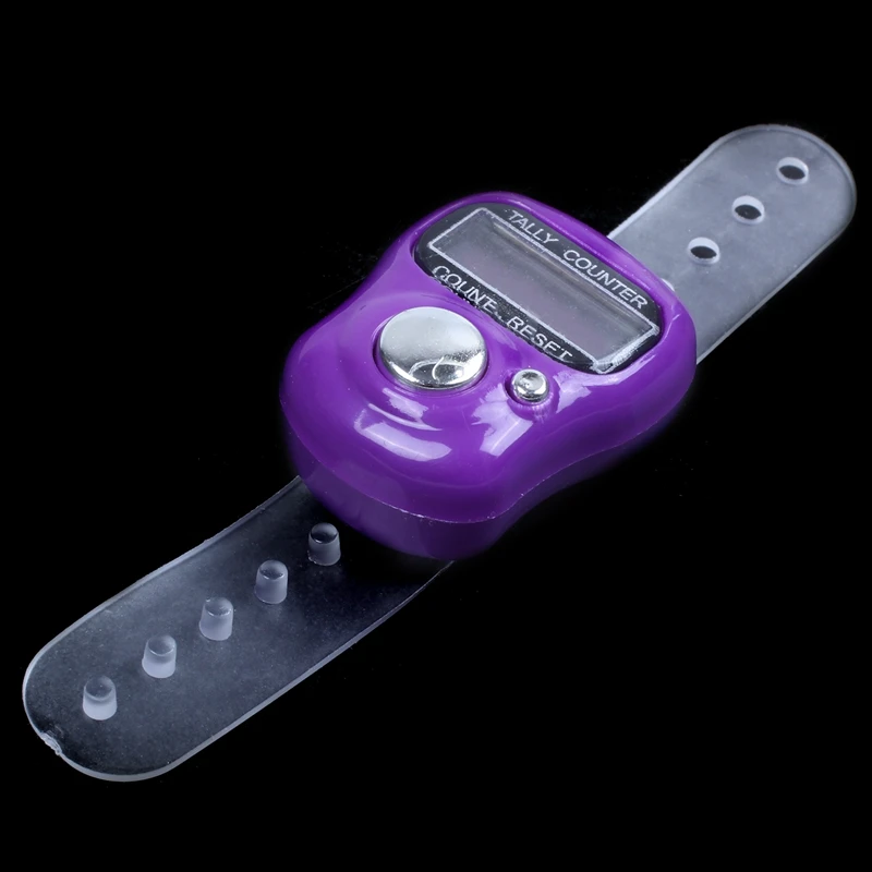 Футляр фиолетового цвета чернил сброса 5 цифр ЖК дисплей электронный счетчик