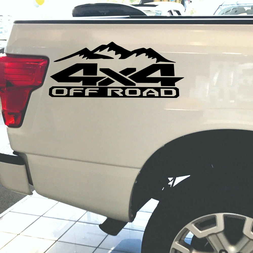 Modern 2Pcs 4x4 OFF ROAD 1500 2500 Dakota Truck Car Decal Set adesivi