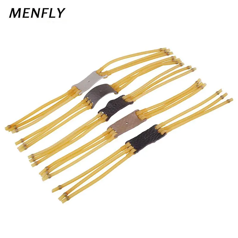 Outdoor-Tools Rubber-Band-Set Strip Card-Beads Slingshot Catapult Hunting-Rubber Elastic
