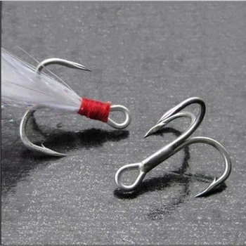 

10pcs Fishing Hooks High Steel Carbon Material Treble Black Anchor Fishing Hook Round Folded Saltwater Bass Tackle Tools
