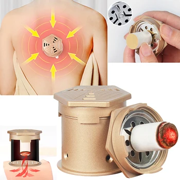 

Neck Arm Body Acupoint Massage Moxibuting Therapy Moxa Moxibustion Box Acupuncture Relaxation Roller Holder Portable Device