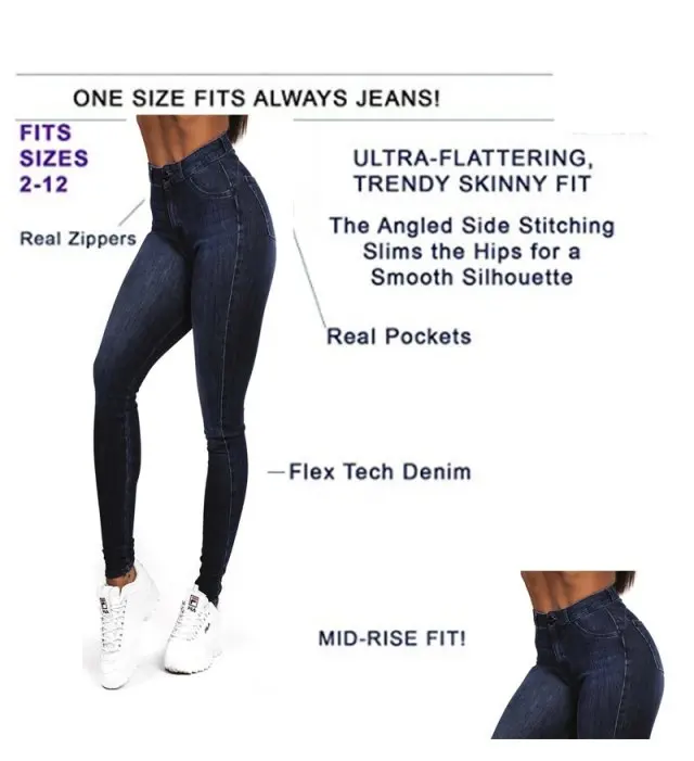 New Women's Super Elastic Jeans Slim Skinny Trousers Fashion Pants Large Size Denim Jean High Street one size fit always jeans