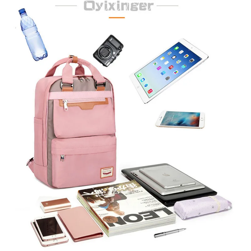 Высококачественные рюкзаки для девочек, для студентов средней школы, сумка для книг, водонепроницаемый нейлоновый рюкзак для путешествий, рюкзак в консервативном стиле для мальчиков, рюкзак для ноутбука
