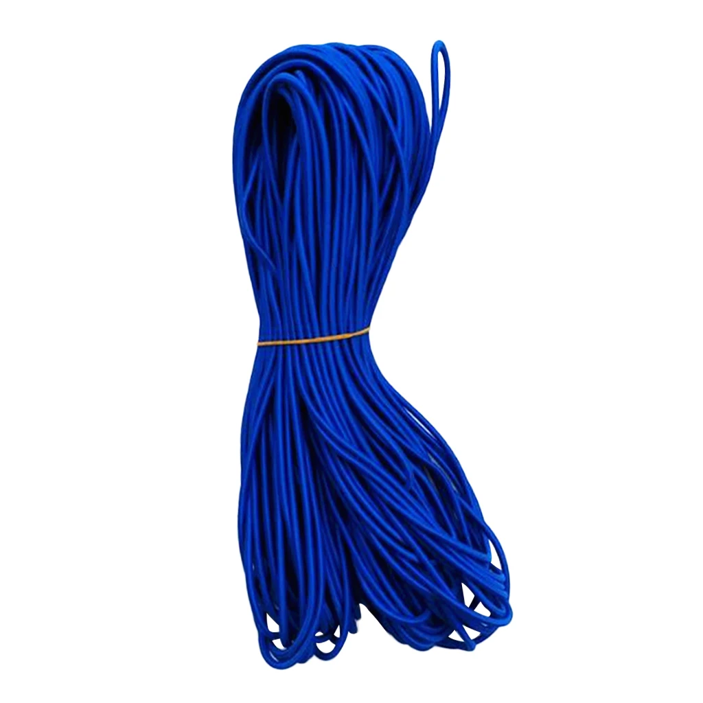 6mm Blue Marine Boat Kayak Caravan Roof Rack Elastic Bungee Rope Shock Cord Stretch String Craft UV Protected - Choose Length
