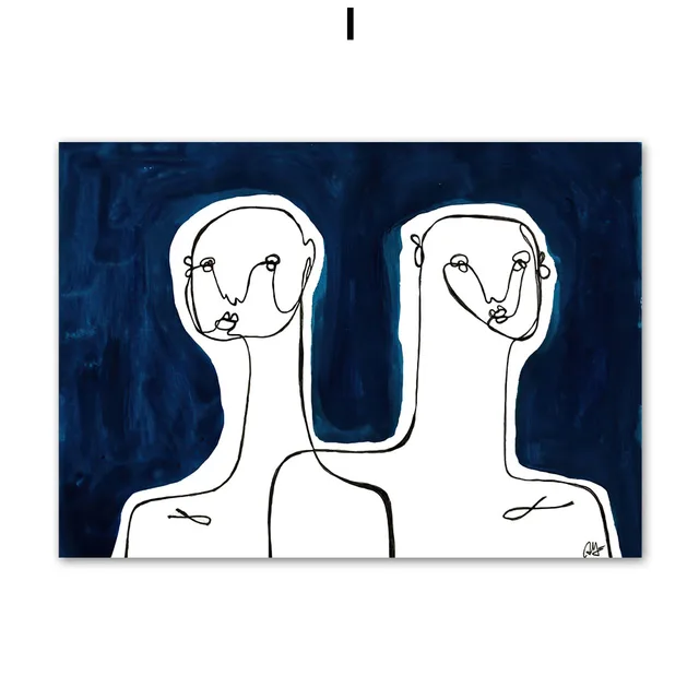 Nordic Posters And Prints Geometry Abstract Cactus Plant Human Body Draw Wall Art Canvas Painting Decor Pictures For Living Room I