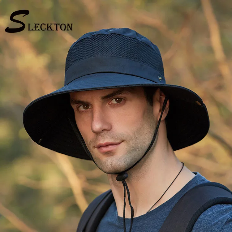 

SLECKTON Men Mesh Breathable Bucket Hat for Men's Boonie Hats Panama Caps Fisherman Cap Unisex Summer Outdoor Visors Gorras