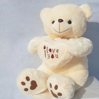 

I Love You Big Teddy Bear Plush Toy 110cm 90cm 70cm 50m Soft Large Stuffed Animal Fluffy Girls' Gift for Valentine Day Birthday