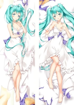 

2020 March Update Anime Hatsune Miku Body Pillow Cover Case Sexy Girls Pillowcase 2 Way Throw Pillow case