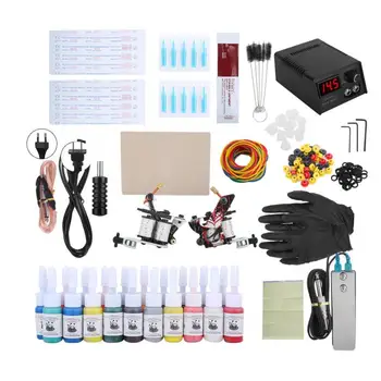 

Complete Tattoo Kit for Beginners Tattoo Power Supply Inks Tattoo Needles Shader Liner Machine Tools