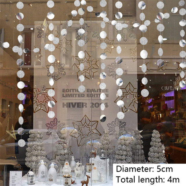 Artificial Snowflakes Paper Garland Christmas Decorations for Home Frozen Party Navidad Ornaments Xmas Pendant New Year Decor