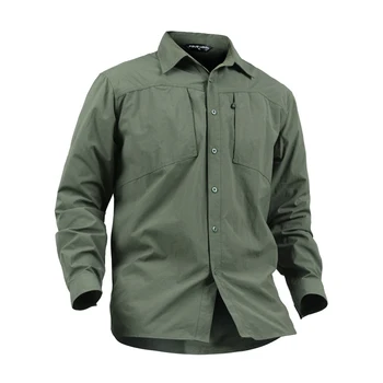 

Men's Fashion Casual Shirt Military Tactical Quick Dry Soldier Uniform Breathable Long Sleeve Shirts High Quality Brand Tops