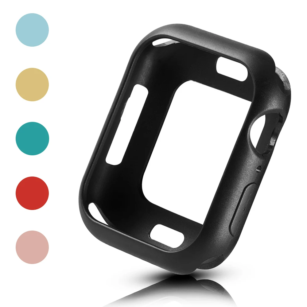 

Multiple Colour Soft Protect Case for Apple Watch Series 5 4 Cover 40mm 44mm Slim TPU Bumper for iWatch Frame Accessories