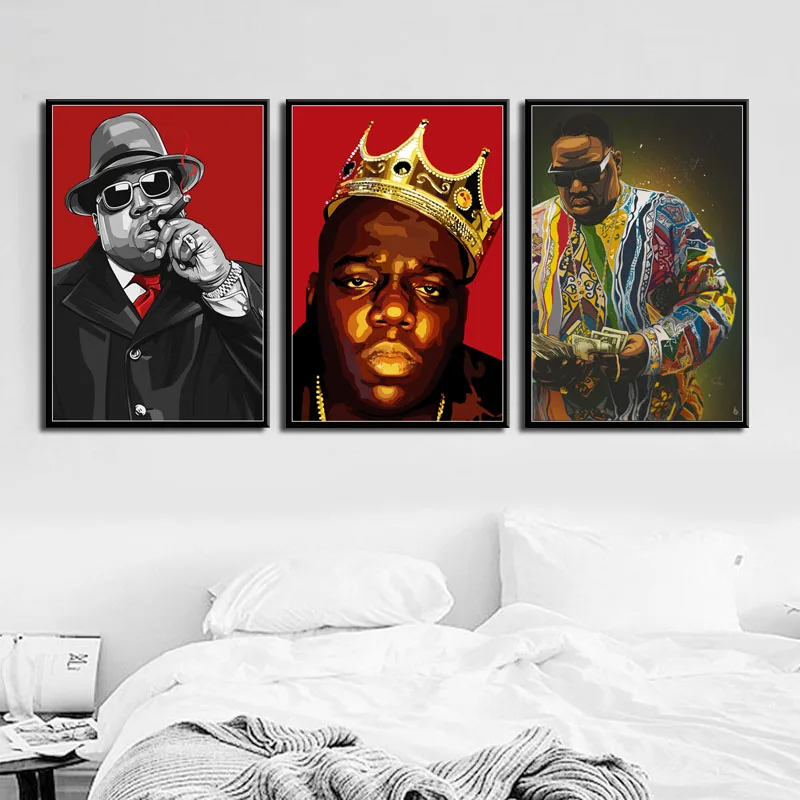 G156 художественный Декор известный B.I G Biggie Smalls хип-хоп Gangsta Rap Music Singer Rapper настенная