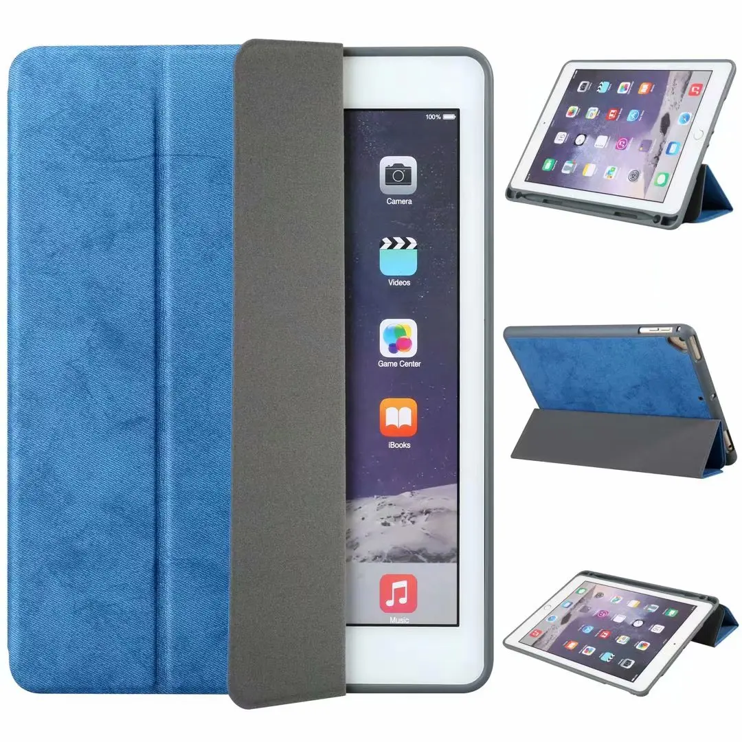 Складной флип-чехол для iPad Pro 9,7 Чехол-карандаш держатель из искусственной кожи Смарт-стенд Funda A1673 A1674 A1675 для iPad Pro 9,7 чехол