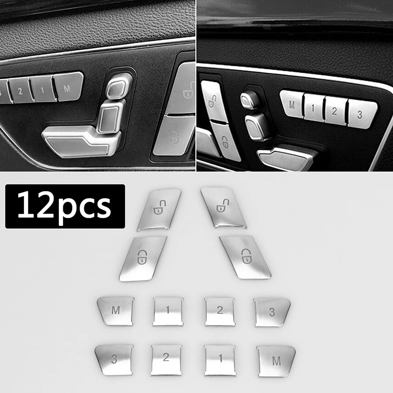 メルセデスベンツ車内シート用メモリーボタンカバーステッカー 車内シート用装飾アクセサリー メルセデスベンツc Eクラスw4 W212用 1セット インテリア モールディング Aliexpress