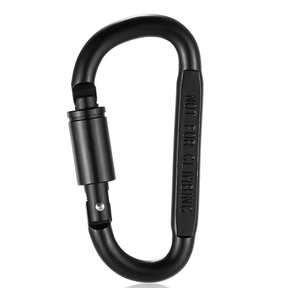 

9pcs Aluminum Alloy D-ring Carabiner Set Screws Lock Hanging Hook Keychain Cable Wire Ring &T8