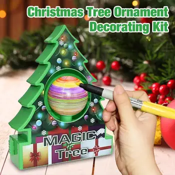 

Christmas tree children diy hand painted ball coloring egg christmas decorating kit for DIY ornament